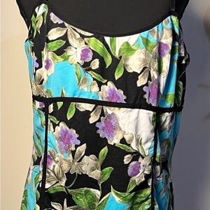Cache Floral Camisole - Black, Blue, Green, Purple